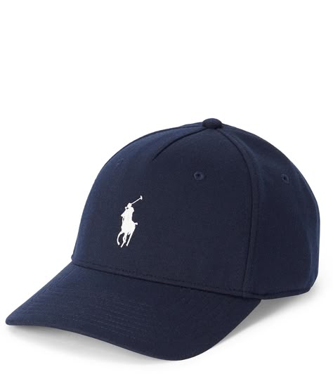 From Polo Ralph Lauren&#x2C; this cap features:signature embroidered Pony at the front"Polo Ralph Lauren" embroidery and an adjustable snapped strap at the backseamed billfive-panel constructionembroidered ventilating eyeletsmesh sweatband at the interior22¾" inner circumferencecotton/polyesterspot cleanImported. Retro Hats Men, Polo Hats Men, Caps For Men Style, Cream Shirts, Polo Hats, Cap Men Fashion, Polo Ralph Lauren Cap, Street Wear Summer, Denim Hats