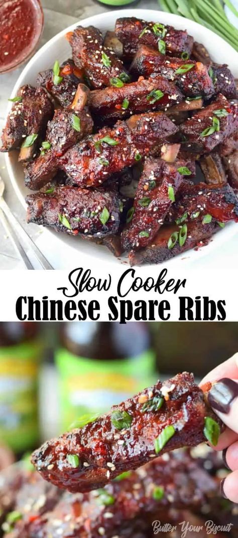 Pork Spare Ribs Crock Pot, Chinese Spare Ribs Recipe, Spare Ribs Slow Cooker, Jambalaya Recipe Slow Cooker, Slow Cooker Chinese, Chinese Spare Ribs, Spare Ribs Recipe, Slow Cooker Pork Ribs, Slow Cooker Ribs Recipe