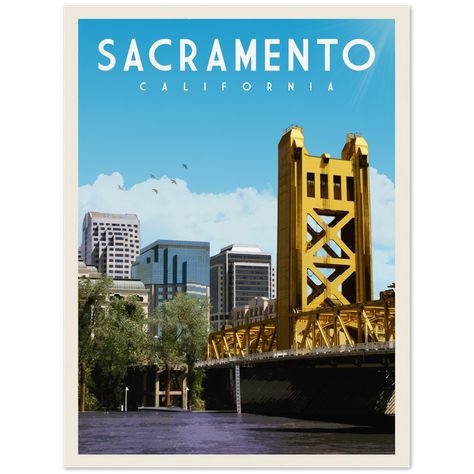 Discover the rich history and cultural vibrancy of Sacramento, California, with our vintage-style travel poster. Printed on premium-quality paper, this artwork brings a touch of Sacramento's unique character to any space. State Posters, Wall Art Travel, Poster Shop, Åland Islands, Vintage Travel Poster, Sacramento California, National Park Posters, Style Travel, Girl House