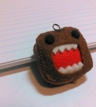 Bodyless Domo Keychain · A Food Plushie · Needlework on Cut Out + Keep Domo Keychain, Im So Bored, Food Plushies, Domo Kun, So Bored, Cute Sewing Projects, Christmas Felt, Tag Print, Felt Projects