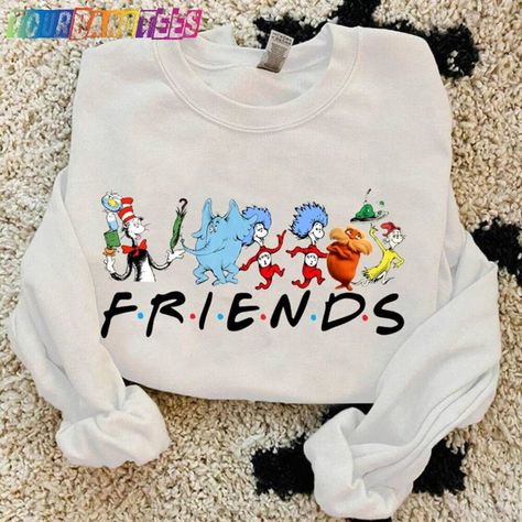 Cat In The Hat Friends Shirt Dr Seuss Horton Thing 1 2 Lorax Teacher Hoodie Sweatshirt Check more at https://tourbandtees.com/product/cat-in-the-hat-friends-shirt-dr-seuss-horton-thing-1-2-lorax-teacher-hoodie-sweatshirt/ Cat In The Hat Teacher Shirts, Dr Seuss Shirts For Teachers, Dr Seuss Teacher Shirts, Dr Seuss Shirt Ideas, Lorax Shirt, Prek Shirts, Twin Day Outfits, Dr Suess Characters, Dr Seuss T Shirts