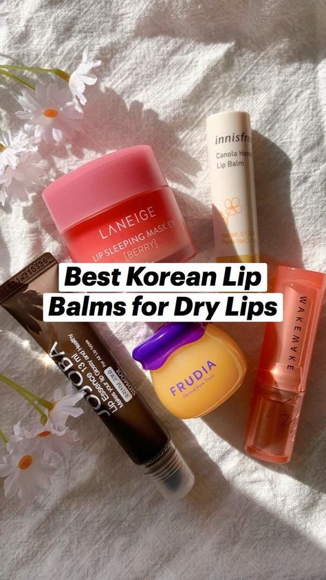 Korean Lip Care, Skin Care Routine Korean, Lip Care Products, Korean Lips, Lip Care Routine, Natural Face Skin Care, Facial Skin Care Routine, Pretty Skin Care, Skin Care Routine Steps