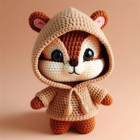 10 Supercute FREE Amigurumi Dolls Crochet Patterns! | Swecraftcorner Chipmunk Crochet Pattern Free, Crochet Chipmunk Pattern Free, Crochet Doll Hoodie, Amigurumi Squirrel Free Pattern, Squirrel Crochet Pattern Free, Chipmunk Amigurumi, Crochet Chipmunk, Chipmunk Crochet, Amigurumi Free Pattern Pdf