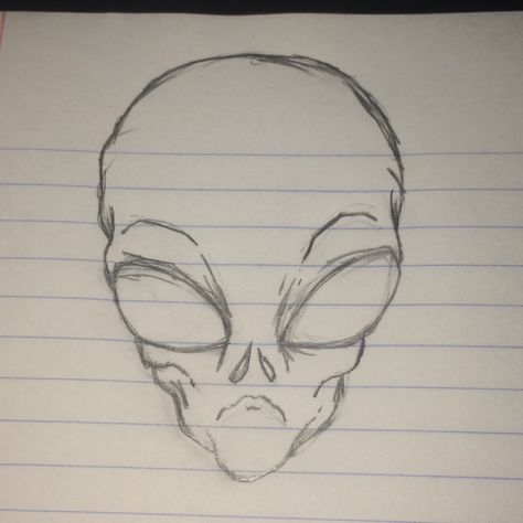 Alien Nose Drawing, Simple Alien Drawings, Extraterrestrial Drawing, Alien Eyes Drawing, Silly Alien Drawing, Easy Alien Drawings, Alien Head Drawing, Alien Drawing Sketches, Cartoon Alien Drawing