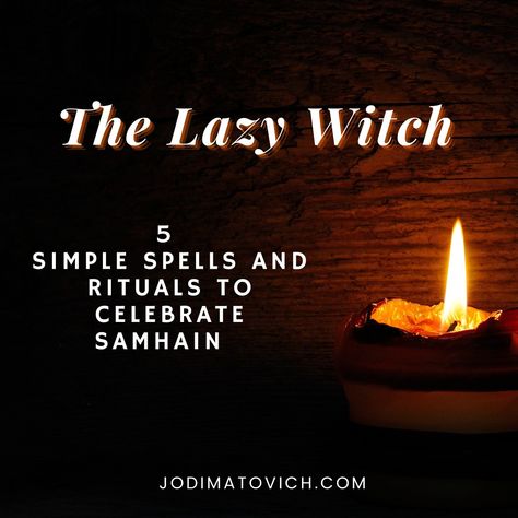 Full Moon. Samhain. One night only. This week, I scoured the internet and found 5 spells and rituals so simple even the laziest wannabe witches (like me) can do them to celebrate Samhain on the 31st So if you want to try something different this #Halloween night... Check it out! #spells #witches #samhain #fullmoon #rituals #blog Samhain Rituals And Spells, All Hallows Eve Rituals, Spells For Halloween Night, Hallows Eve Rituals, Halloween Witchcraft Rituals, Samhain Protection Spell, Samhain Candle Ritual, Samhain Release Ritual, Halloween Witch Spells