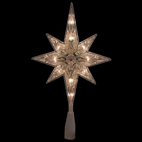 Christmas Tree Toppers Lighted, The Wise Men, Bethlehem Christmas, Tree Star, Faceted Design, Star Tree Topper, Star Of Bethlehem, Christmas Central, Christmas Tree Topper