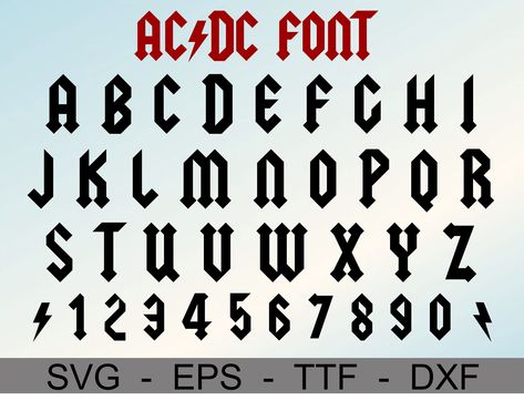 SVG vector files of metal fonts in a variety of styles, including script, serif, and sans#metalfonts #alphabetdesign #typographyinspiration #metallicletters #fontlover Rock And Roll Font, Acdc Font, Rock Alphabet, Heavy Metal Font, Rock Font, Pyrography Ideas, Buffalo Wing, Metal Font, Letters Style