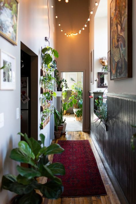 Target Side Table, Apartment Backyard, Plant Doctor, Plants Apartment, Burbank Homes, Bohemian Hallway, Large Gallery Wall, Loft House, Small Hallways