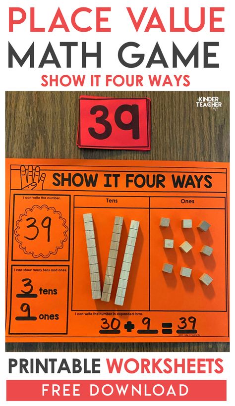 Place Value Math Games, Teach Place Value, Teaching Place Value, Place Value Game, Pick A Number, Teaching Place Values, Base 10 Blocks, Math Center Games, Math Place Value