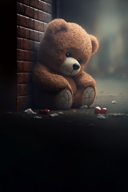 Teddy Bear Background, Bear Background, Broken Hearted, Premium Photo, Teddy Bear, Stock Photos, Wall