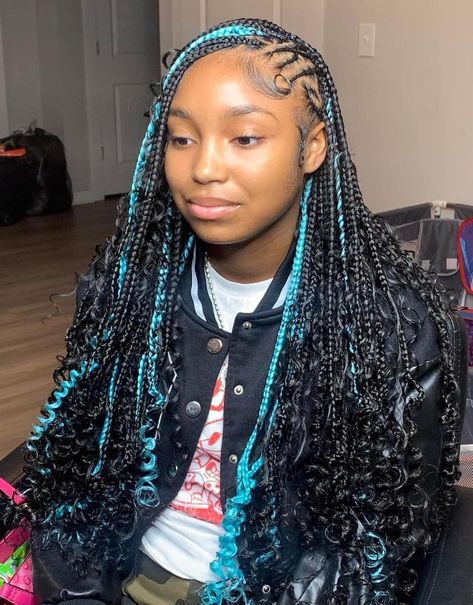 No Braids Hairstyles Easy, Braids For First Day Of School, Braid Styles With Color, Middle School Hairstyles Black Braids, Hairstyles For 6th Graders Black, Cute Braiding Hairstyles For Black Women, Kali Hairstyles, Back To School Hairstyles Black Teens, Hair Styles Braids Ideas