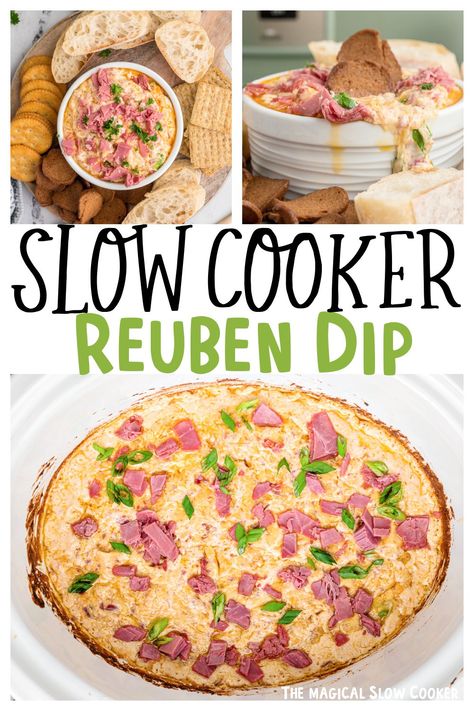 Reuben Dip Crockpot, What Is Corned Beef, Slow Cooker Dip Recipes, Flavorful Chicken Breast Recipes, Dip Crockpot, Reuben Dip, Homemade Corned Beef, Magical Slow Cooker, Slow Cooker Corned Beef