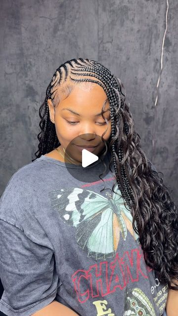 ČIERNABEAUTY { BOOKED for AUGUST } on Instagram: "So cute !! 😍😍 boho for the win  • • • ~JULY is BOOKED ~ • • •  #braids #goddessbraids #hairstyle #protectivestyle #longbraids #braidshairstyle  #neatbraids #knotlessbraids #braider #phillybraider #braidideas #passionbraids #locs #tribalbraids #lemonadebraids #phillystylist #phillybraider #jumboknotless #individual #explorepage" Boho Braids Ponytail, Cornrow Boho Braids, Individuals Braids For Black Women, Boho Cornrows Black Women, Hairstyles For December, Individual Braids Hairstyles, Micro Braids Hairstyles, Individual Braids, Bohemian Braids