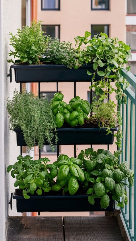 Transform your small apartment, condo, or townhouse balcony into a chic oasis with our 40 small balcony decorating ideas. Discover cozy, modern outdoor living tips, minimal design ideas, and charming balcony garden ideas perfect for tiny city spaces. Elevate your outdoor area today!rnrn Condo Garden Ideas, Green Balcony Ideas, Townhouse Balcony, Tiny Balcony Garden, Apartment Garden Balcony, Balcony Transformation, Herb Decor, Simple Balcony Ideas, Balcony Garden Design