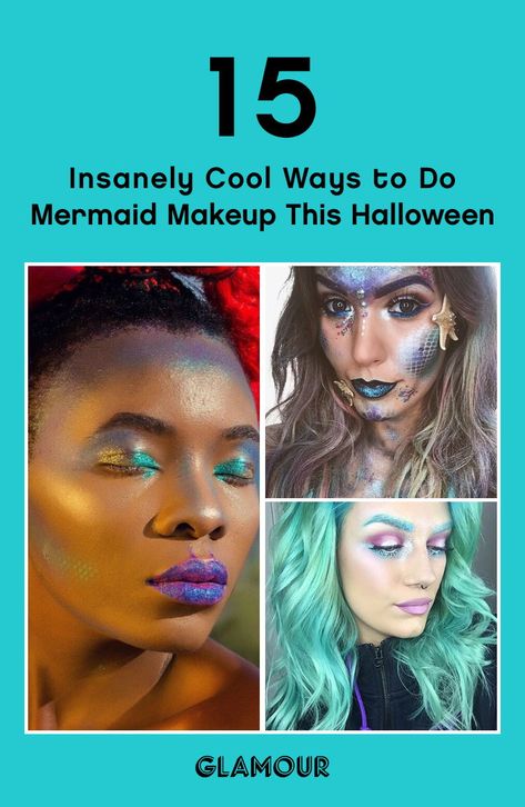 mermaid makeup halloween, mermaid makeup and hair, blue mermaid makeup, easy mermaid makeup Spooky Mermaid Makeup, Mermaid Hairstyles Halloween, Gothic Mermaid Makeup, Mermaid Makeup Easy, Mermaid Face Makeup, Scary Mermaid Makeup, Mermaid Aesthetic Makeup, Simple Mermaid Makeup, Blue Mermaid Makeup