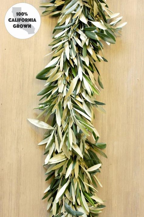 Olive Branch Garland, Branches Wedding Decor, Garland For Wedding, Olive Branch Wedding, Fresh Garlands, Fresh Olives, Wedding Home Decor, Olive Branches, Event Favors