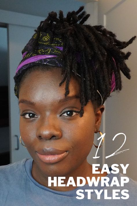 In this video, I show you how to style your short or medium locs using a head wrap. These hairstyles are quick and easy and work well for #starterlocs. Headwraps are great accessories for days when you want to try a different look. Headwrap On Short Locs, Wrap A Loc Styles, Locs Hairstyles With Accessories, Scarf On Short Locs, Headbands For Locs, Hair Wraps For Locs, Dreadlock Head Wrap Styles, Headwraps With Short Locs, Short Locs With Head Wraps