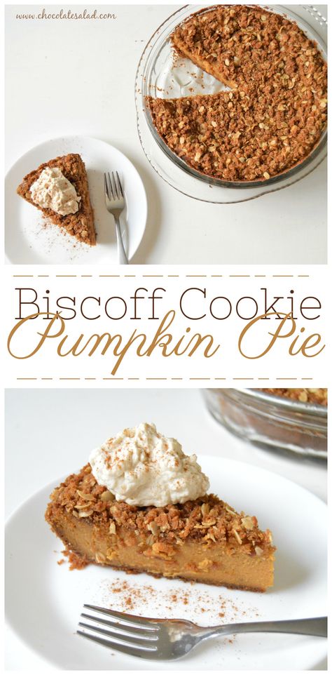 Biscoff Cookies and Pumpkin Pie are a match made in heaven!  A perfect new twist on Pumpkin Pie for Thanksgiving this year!  This is hands down my favorite pumpkin pie. Pumpkin Pie Using Pumpkin Cookie Dough, Pumpkin Biscoff Pie, Twist On Pumpkin Pie, Pumpkin Pie With Biscoff Crust, Biscoff Pumpkin Pie, Unique Pumpkin Pie Recipes, Biscoff Pie, Pumpkin Biscoff, Unique Pumpkin Pie