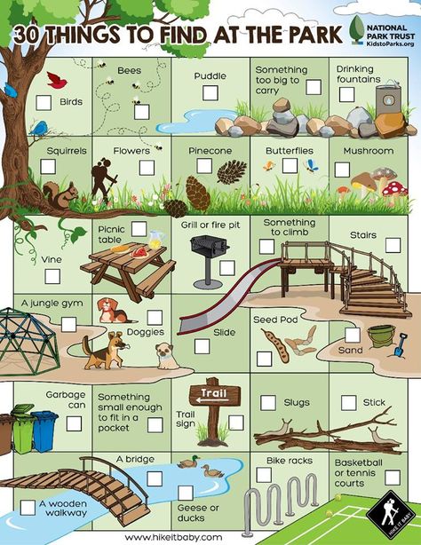 Scavenger hunt of things to find at the park with your kids. Fun outdoor activity for babies, toddlers, and older kids! Pictures Of Things, Aktiviti Kanak-kanak, Fun Outdoor Activities, Nature School, Children Park, Outdoor Education, Natural Playground, Outdoor Activities For Kids, Forest School