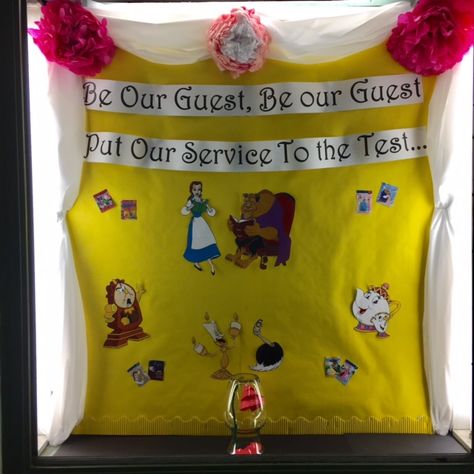 March Bulletin Board...Beauty and the Beast!  Excited for this movie! Disney Bulletin Boards, Beauty And The Beast Crafts, Technology Bulletin Board, March Bulletin Board, Disney Themed Classroom, Nursery Rhyme Theme, Preschool Rooms, Technology Theme, Toddler Class