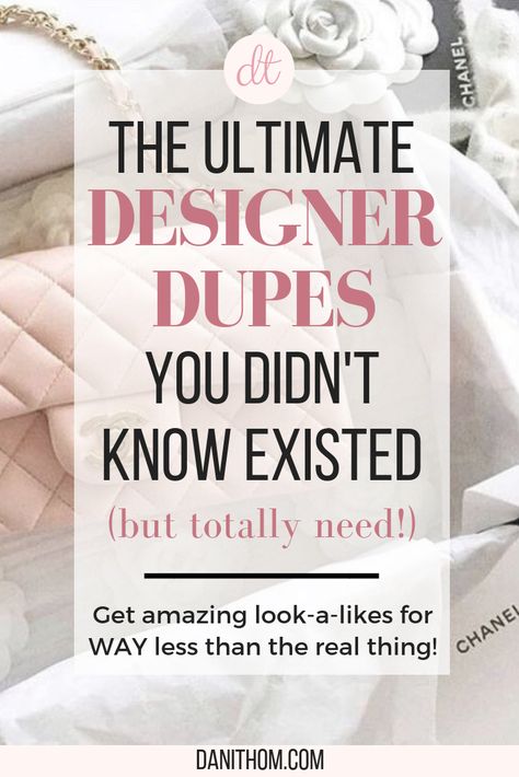 The ULTIMATE designer dupes you didn't know existed but totally need! This list has everything you could want: Gucci, Chanel, Chloe, YSL, Louis Vuitton, Valentino, David Yurman, Celine, and Givenchy!! Click through to see the best designer dupes!! #designer #purses #gucci #chanel #givenchy #saintlaurent #davidyurman #valentino Purses Gucci, Cheap Purses, Quilted Wallet, Canvas Purse, Fabric Purses, Designer Purses, Handbag Organization, Cute Handbags, Diy Purse