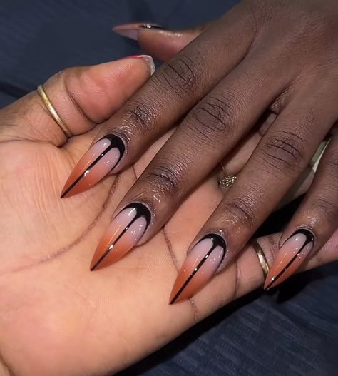 Black Ombre Nails, Natural Nail Designs, Nude Nail, Nude Nail Designs, Drip Nails, Stiletto Nails Designs, Blush Nails, Ombre Nail Designs, Classy Acrylic Nails