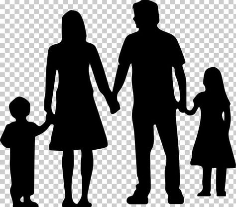 Nuclear Family Drawing, Family Siluet, Family Silhouette Art, Father Png, Angel Baby Art, Family Silhouette, Silhouette Family, Silhouette Cake Topper, Nuclear Family