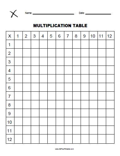 a blank multiplication tables 1 12 print | Free Printable Blank Multiplication Table Blank Multiplication Chart, Multiplication Table Printable, Multiplication Chart Printable, Multiplication Grid, Times Tables Worksheets, Table Worksheet, Printable Multiplication Worksheets, Multiplication Activities, Teaching Multiplication