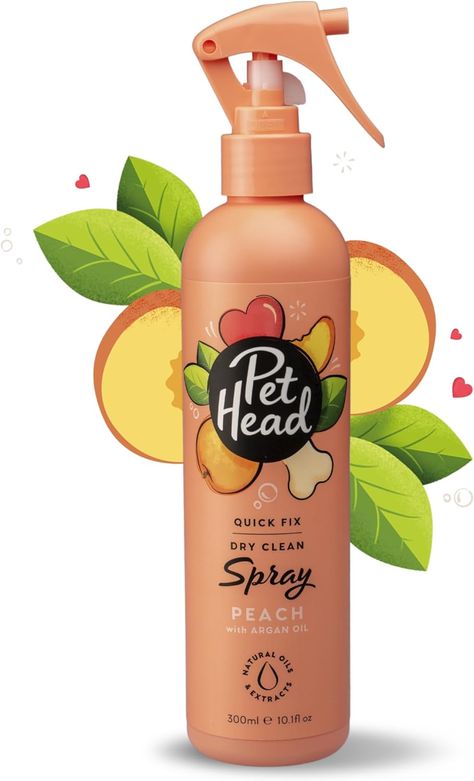 PET HEAD Dog Spray 300ml, Quick Fix Dry Clean Spray, Peach Scent, Best Dry Dog Shampoo for Smelly Dogs, Nourishes and Softens Coat & Skin, Professional Grooming, Vegan, Gentle Formula for Puppies Check more at https://condenastinteractive.co.uk/product/pet-head-dog-spray-300ml-quick-fix-dry-clean-spray-peach-scent-best-dry-dog-shampoo-for-smelly-dogs-nourishes-and-softens-coat-skin-professional-grooming-vegan-gentle-formula-for-puppies/ Peach Scent, Dog Spray, Smelly Dog, Dog Shampoo, Conde Nast, Argan Oil, Natural Oils, Spray, Dry Clean