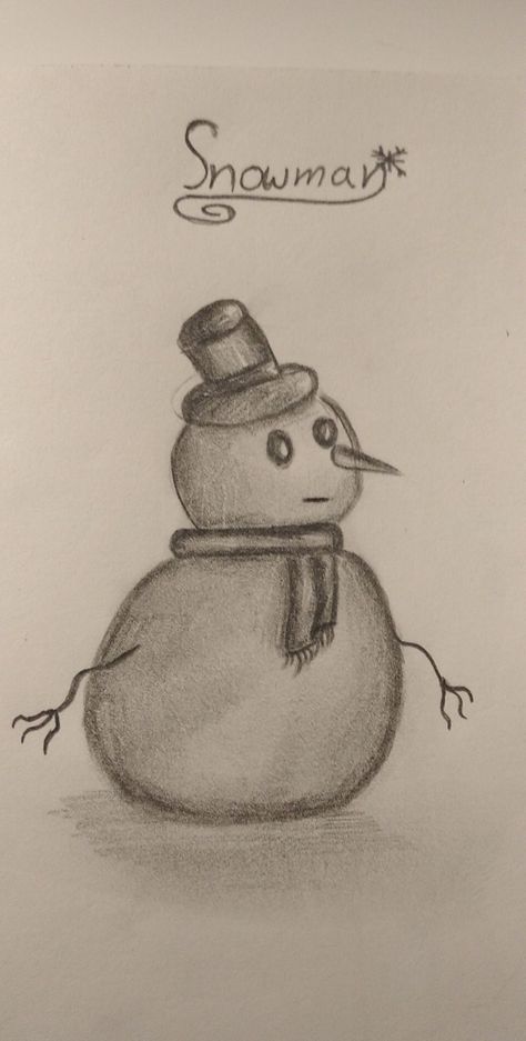 Christmas Pencil Drawings Easy, Snowman Drawing Ideas, Snowman Sketch Easy, Sledding Drawing, Drawing Ideas Easy Christmas, Christmas Pencil Drawings, Snowman Sketch, Christmas Drawing Ideas Easy, Santa Sketch