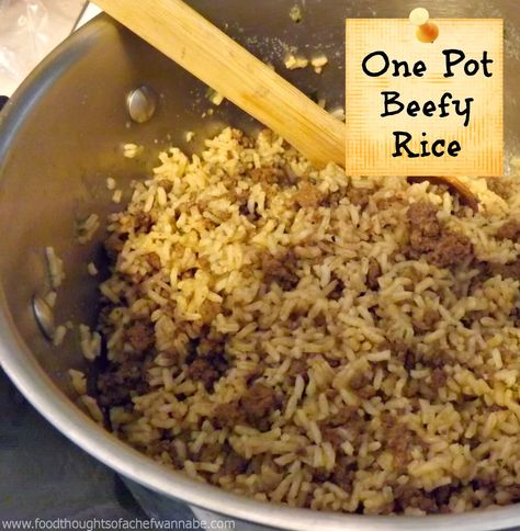 Beefy Rice Recipe, Knorr Rice Recipes, Hamburger And Rice Recipes, Beef Fried Rice, Rice Side Dish Recipes, French Soup, Stove Top Recipes, Rice Side Dishes, Beef Casserole Recipes