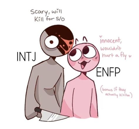 MBTI meme INTJ ENFP soulmates. Enfp X Intj Meme, Enfp Art, Intj Characters, Personalidad Enfp, Intj Enfp, Enfp Relationships, Mbti Test, Enfp Personality, Enfp T