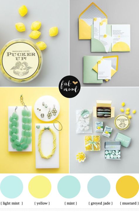 Spring Wedding Palette, Groomsman Ideas, Colours Palette, Mint And Yellow, Yellow Wedding Colors, P Photo, Yellow Wedding Theme, Wedding Themes Summer, Wedding Colours