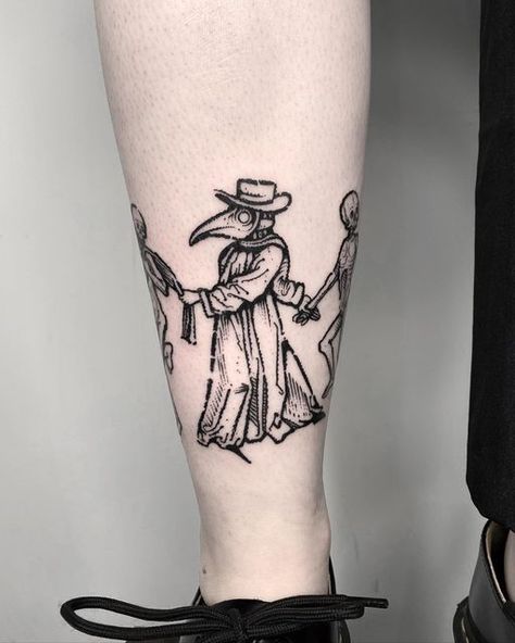 Victorian Style Tattoos, Victorian Tattoo, The Plague Doctor, Grace Tattoos, Crow Tattoo Design, Doctor Tattoo, Woodcut Tattoo, Traditional Tattoo Inspiration, American Traditional Tattoo Ideas