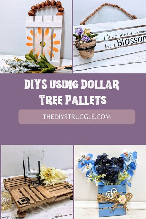 Mini Pallet Ideas, Dollar Tree Diy Projects, Pallet Crafts Diy, Christmas Pallet Signs, Wood Pallet Crafts, Crate Crafts, Diy Gifts To Sell, Christmas Crafts Diy Projects, Dollar Store Diy Projects