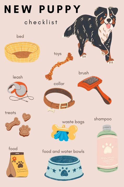 Health Checklist, New Puppy Checklist, Puppy Checklist, Puppy Room, Puppy Mom, Puppies Tips, Dog Mommy, Puppy Accessories, Dog Essentials