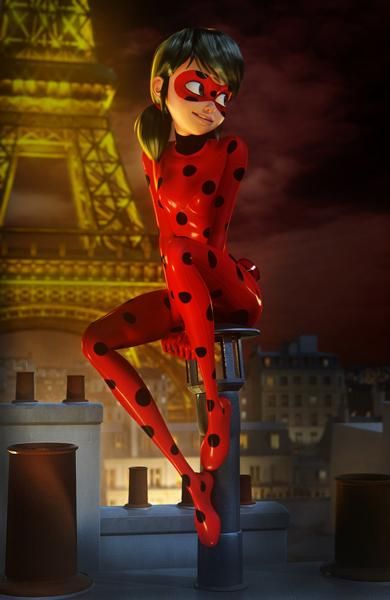 lanime-ladybug A Ladybug, Polka Dot, Polka Dots, Dots, Moon, Red, Black