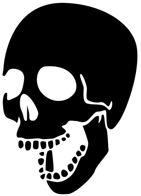 Skull Sillouhette, Laughing Skull, Skull Images, Skull Symbol, Capcut Editing, Skull Template, Editing Hacks, Skull Silhouette, Skull Icon