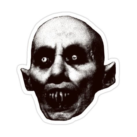 Decorate laptops, Hydro Flasks, cars and more with removable kiss-cut, vinyl decal stickers. Glossy, matte, and transparent options in various sizes. Super durable and water-resistant. Nosferatu the Vampire Classic Goth, T Shirt Sticker, Funny Looking Cats, Shirt Sticker, Stomach Tattoos, Horror Lovers, Horror Tattoo, Classic Monsters, Gothic Horror