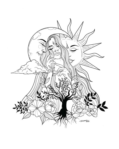 Hip Tattoos Women Unique, Tattoo Ticket, Goddess Tattoo, Drawing Eyes, 문신 디자인, Dope Tattoos, Simplistic Tattoos, Tattoo Design Drawings, Sun And Moon