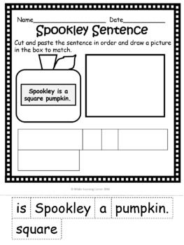 Spookley the Square Pumpkin Literacy Activities & Craft- Kindergarten/1st Grade Spookley The Square Pumpkin Activities Free, Pumpkin Literacy Activities, Spookley The Square Pumpkin Activities, Pumpkin Literacy, Spookley The Square Pumpkin, Craft Kindergarten, Square Pumpkin, Pumpkins Preschool, Learning Corner