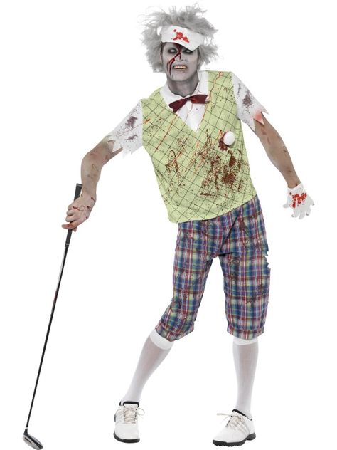 Zombie Golfer Golf Halloween Costume, Zombie Fancy Dress, Golf Costumes, Golf Halloween, Zombie Halloween Costumes, Adult Fancy Dress, Joker Costume, Black Halloween Dress, Zombie Costume