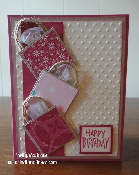 stampin up birthday card ideas | love this idea and it is so simple i got this idea from stamping ... 40 Gifts, Presents Birthday, Stampin Up Birthday Cards, Bday Cards, Birthday Cards For Women, Embossed Cards, Milestone Birthday, E Card, Handmade Birthday Cards