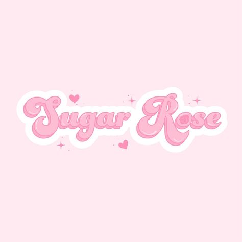 🌹 SUGAR ROSE 🌹 I’m obsessing over the pink in pink and the sweetness of this branding!! Seeing everything come together is always my… | Instagram Logo Sweet, Candy Bouquet Diy, Cute Typography, Sugar Rose, School Related, Candy Bouquet, Branding Graphic Design, Diy Bouquet, Everything Pink