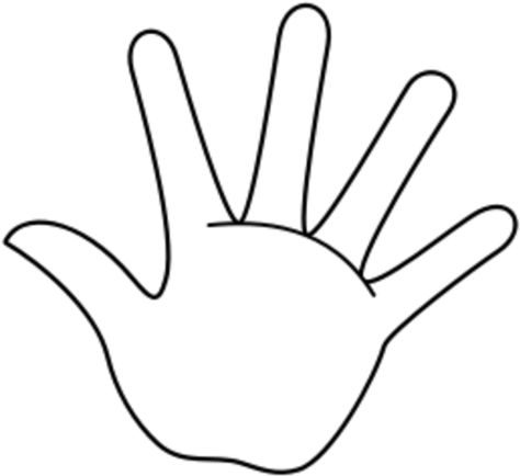 Hand Print Template Free Printable, Hand Template Free Printable, Handprint Outline, Easter Bible Crafts, Handprint Template, Hand Outline, Coloring Pictures For Kids, Outline Template, Hand Clipart