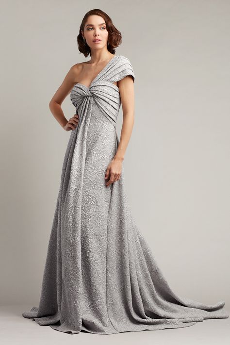 Empire Gown, Tadashi Shoji, Silver Dress, Wedding Bridesmaids, Size 00, One Shoulder Formal Dress, One Shoulder Dress, Bridesmaid Dresses, Formal Dresses