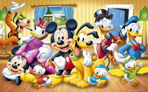 Disney Characters Poster, Friends Wallpaper Hd, Mickey Mouse E Amigos, Disney Poster, Mickey Mouse Y Amigos, Minnie Y Mickey Mouse, Donald And Daisy Duck, Disney Cross Stitch Patterns, Disney Posters