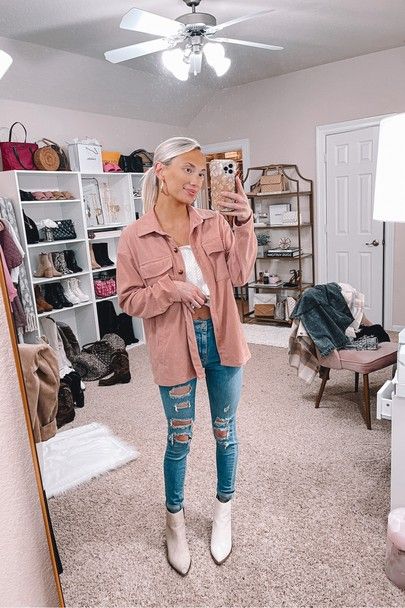 Pink Courdory Jacket Outfit, Pink Corduroy Shacket Outfit, Pink Shacket Outfit Women Winter, Pink Courderoy Jacket Outfit, Pink Shacket Outfit Women, Pink Corduroy Jacket Outfit, White Corduroy Jacket Outfit, Pink Shacket Outfit, Corduroy Shacket Outfit