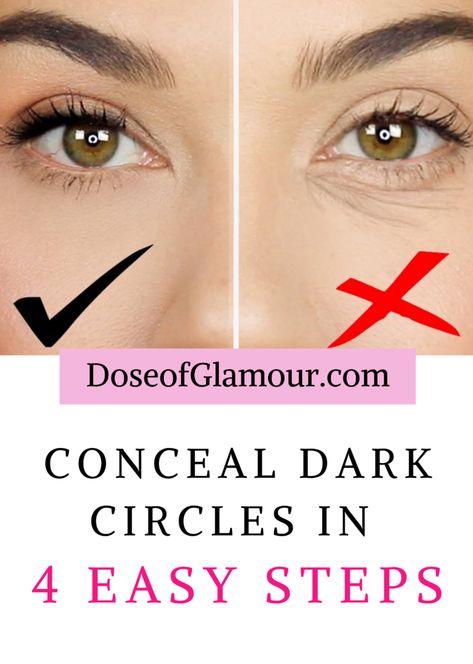 Conceal Dark Circles, Dark Circles Makeup, Festival Make Up, Under Eye Makeup, Hide Dark Circles, Makeup Tips For Older Women, Dark Eye Circles, Covering Dark Circles, How To Apply Concealer