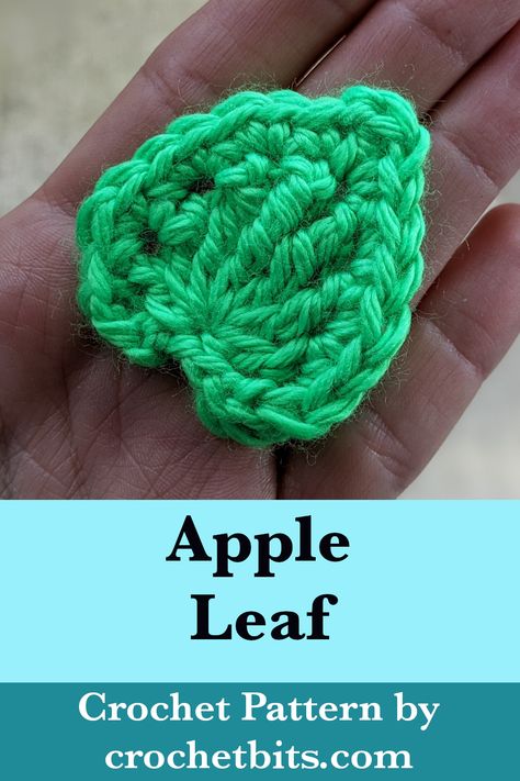 Crochet Apple Leaf Pattern Crochet Heart Shaped Leaf Pattern, Crochet Strawberry Leaves Free Pattern, Crochet Heart Leaf Pattern, Crochet Leaf Free Pattern Diagram, Small Leaf Crochet, Free Crochet Leaves Pattern, Crochet Leaf Vine Free Pattern, Crochet Leaf Pattern Free, Crochet Leaf Bag